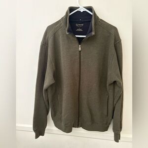 Arrow Men’s Fullzip Fleece Sweatshirt/Jacket- Olive Green-Sz L
